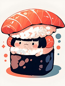 可爱的寿司角色图片