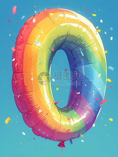 美丽的彩虹色气球图片