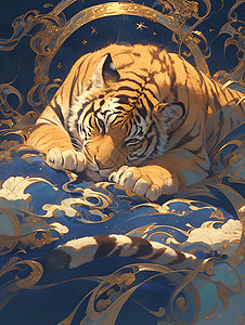 老虎的精美艺术画作图片