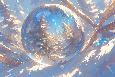 白雪魔幻水晶球图片