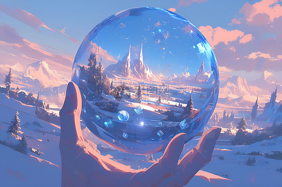 冰雪世界的水晶幻境图片