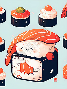 日本寿司插图图片