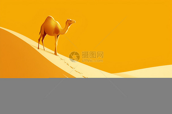 孤独的骆驼图片