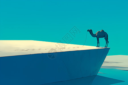 迷幻孤独的骆驼图片