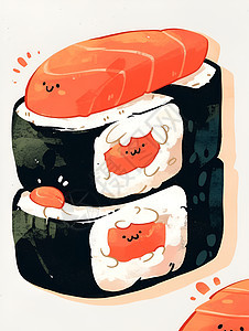 黑线条寿司图片
