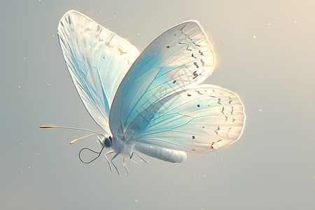 蓝色蝴蝶飞翔图片