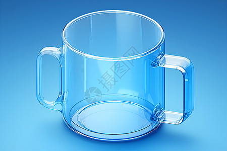 蓝色的水杯图片