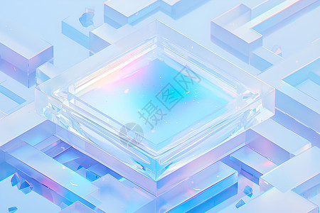 科技DIY水晶的立方体插画