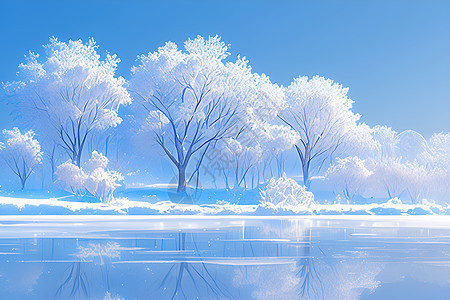 美丽的冬日景观图片