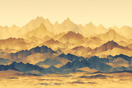 黎明中的山脉图片