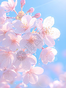 春天公园里盛开的樱花图片