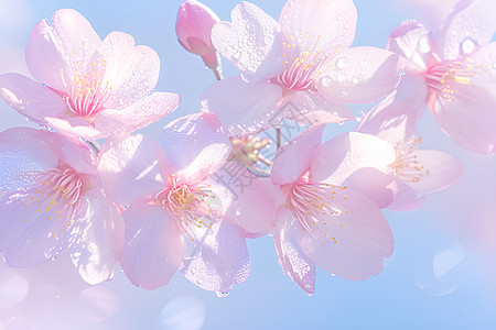 粉色樱花插画图片