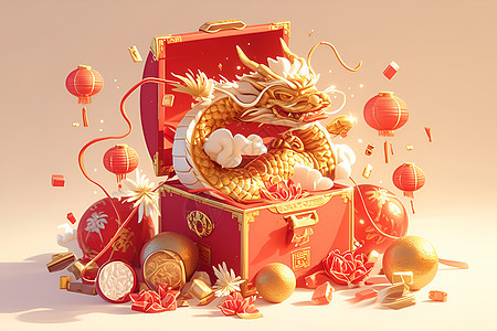 热闹喜庆的中国新年氛围图片