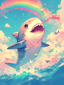 设计的可爱鲨鱼图片