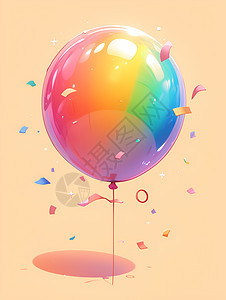 七彩的气球图片