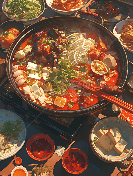 美味的火锅食物图片
