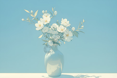 美丽的白玉花瓶图片