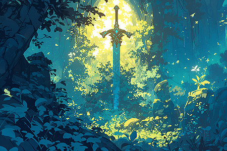 丛林里的巨剑图片