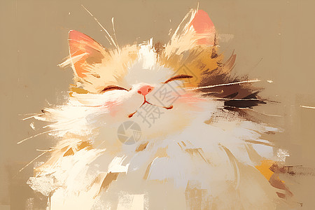 阳光里的长毛猫图片