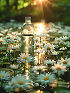 水瓶和花朵图片