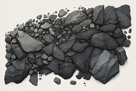 黑色岩石图片
