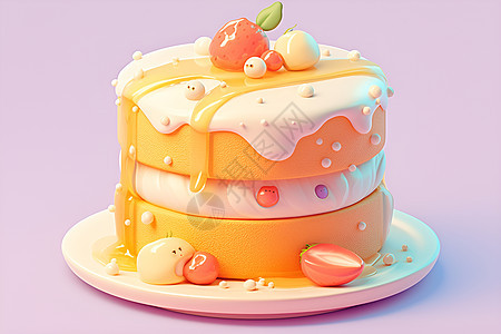 彩色梦幻蛋糕图片
