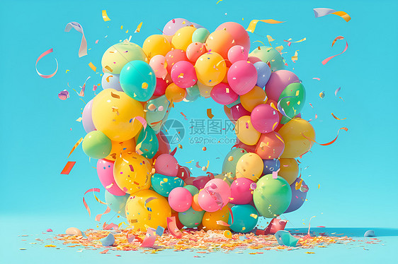 彩色的创意气球图片
