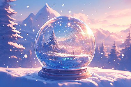 水晶球的冬季图片