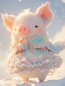 可爱的小胖猪高清图片