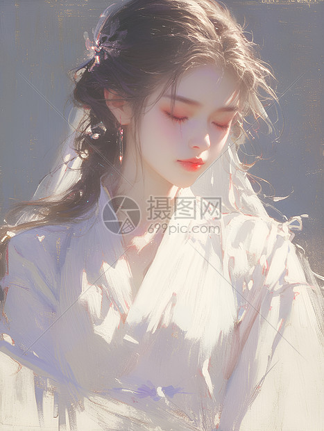 梦幻的古风少女图片