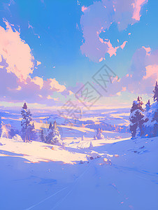 雪白的冬日幻境图片
