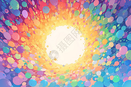 彩虹气球海图片