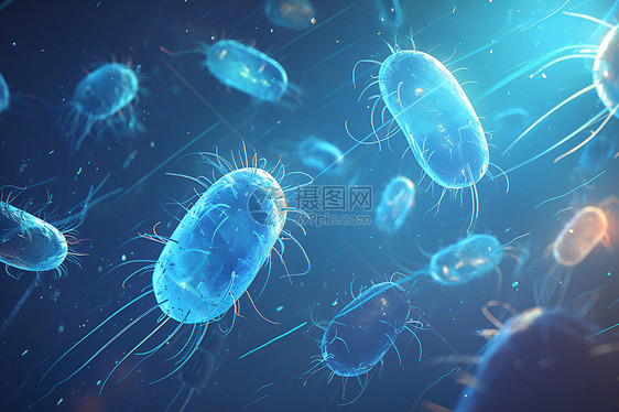 微观细菌插画图片
