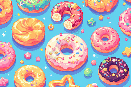 梦幻甜甜圈背景图片
