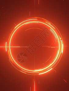 圆形橙色光环图片