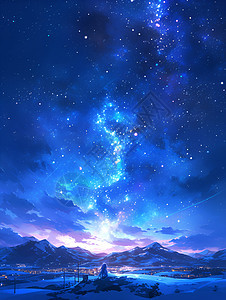 冬夜的星空图片