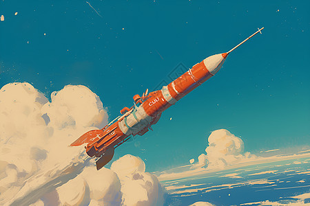 火箭飞过大气层图片
