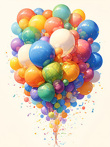 彩虹气球的奇幻之旅背景图片