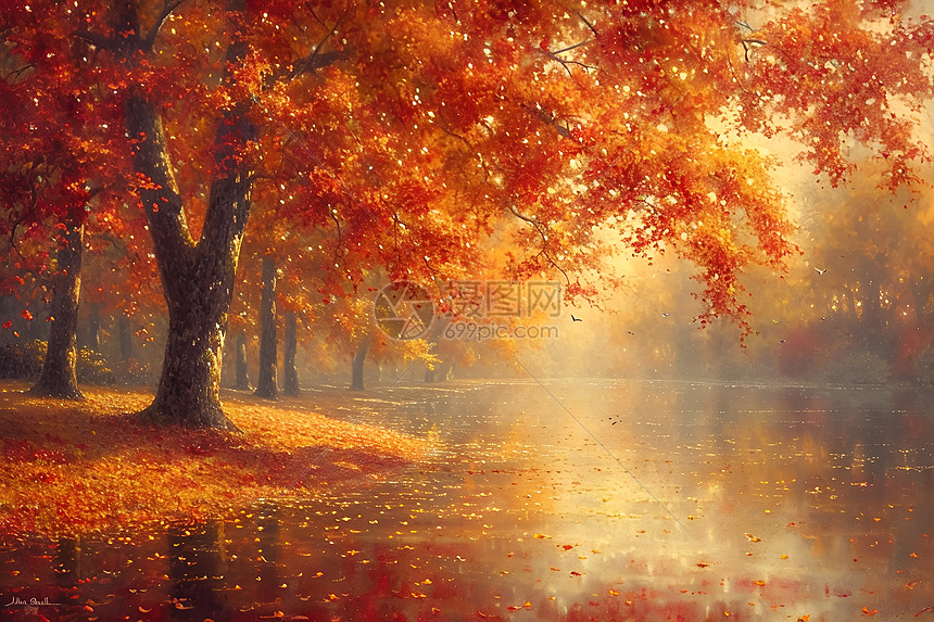 秋日的大树图片