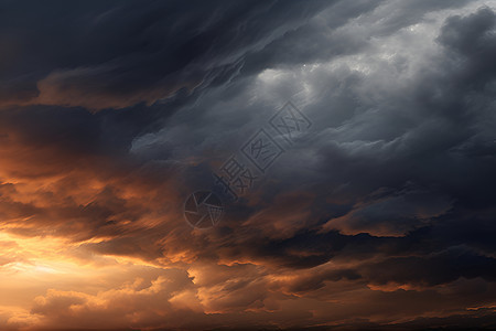 夕阳与云彩图片