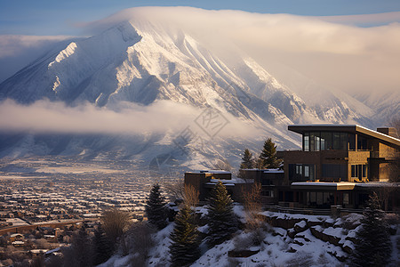 山顶小屋图片