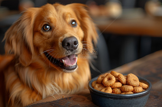 吃食物的狗狗图片