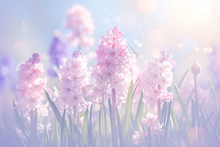 春日的粉色风信子图片