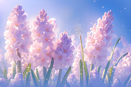 春天盛开的粉色风信子图片