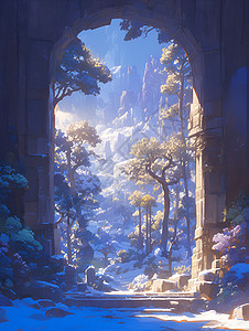 雪花石拱门图片