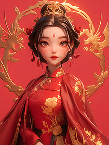 皇冠仙女插画背景图片