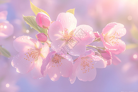 粉色的春日花朵图片
