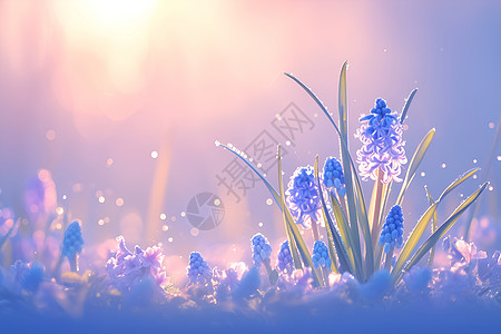 草地上的紫丁香图片