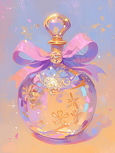 梦幻紫色香水瓶图片