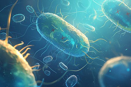 漂浮的细菌图片